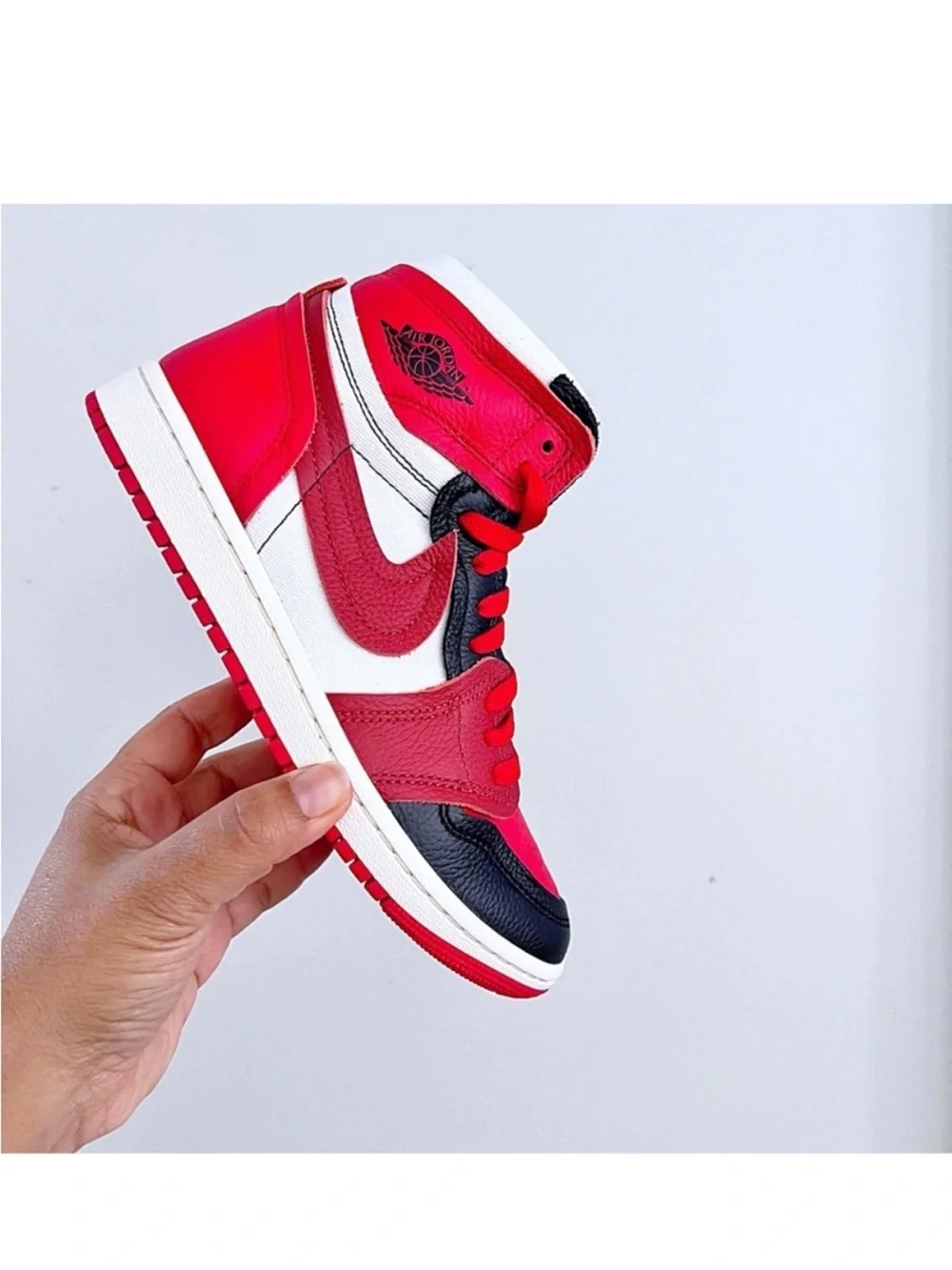 Nike Air Jordan 1 MM Red White and Black Women’s High-Top Sneakers